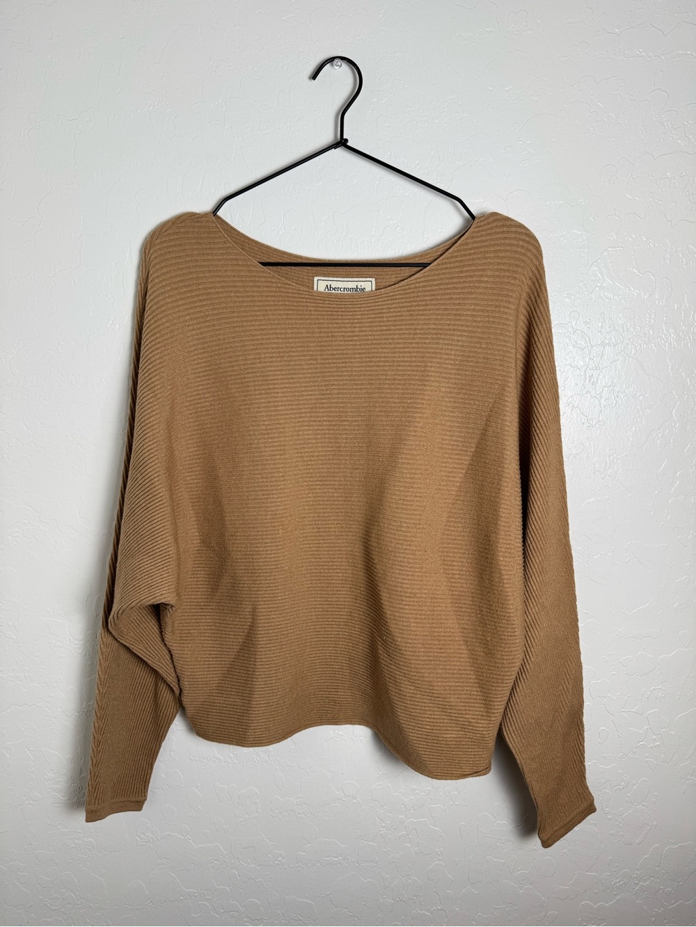 Abercrombie & Fitch Camel Brown Ribbed  Knit Sweater - Picture 4 of 13